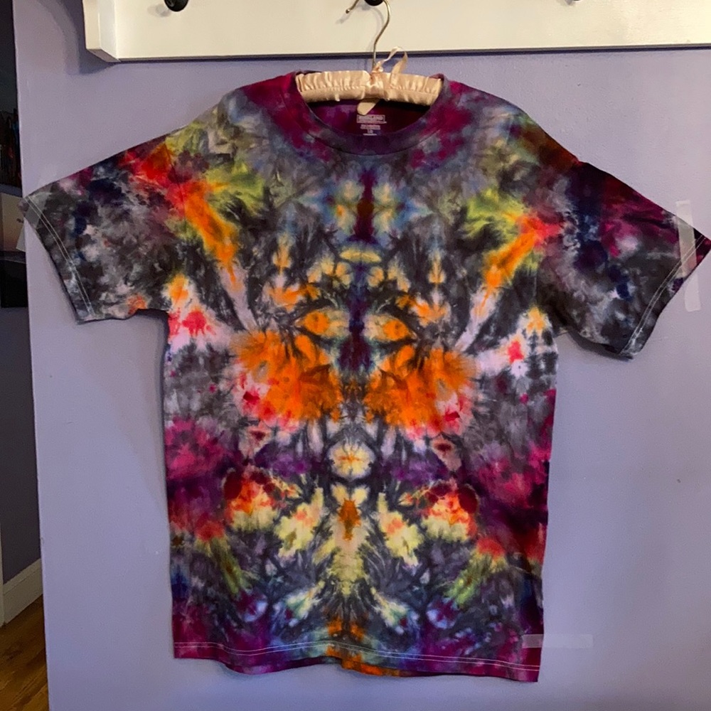 One of a kind hand dyed tie dye t-shirt